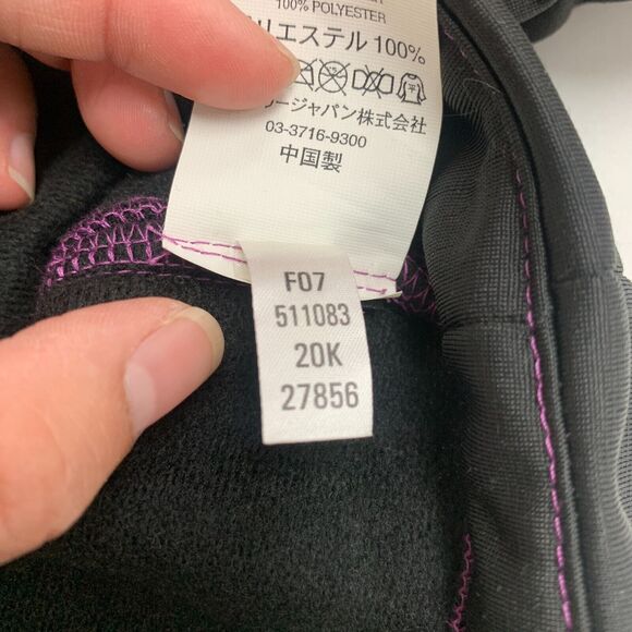 Oakley Jacket Womens S Small Black Regular Fit Snap Buttons Zip Up Purple Stitch - Picture 12 of 15